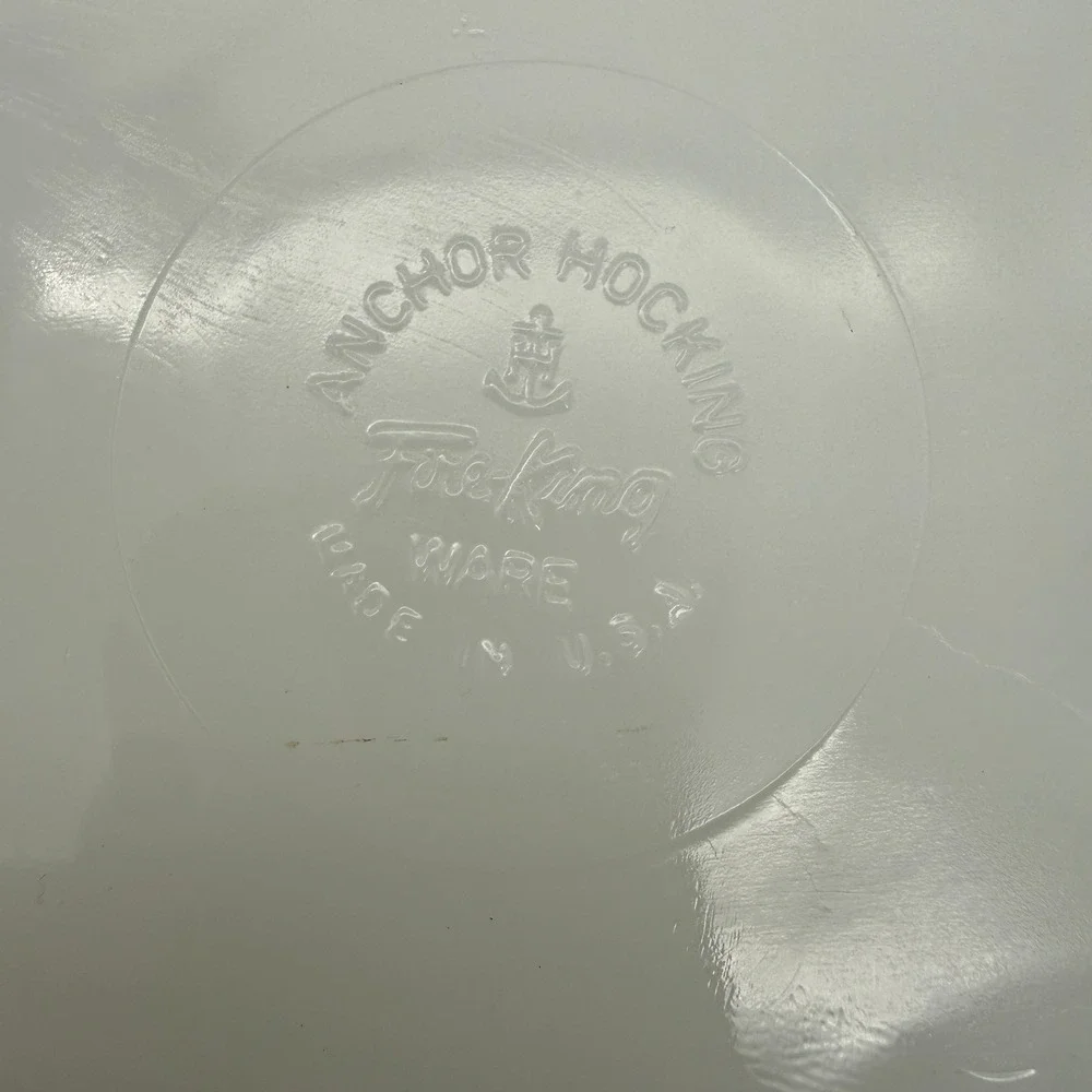 Anchor Hocking Fire King Relish Dish White Gold 22k Trim Milk Glass